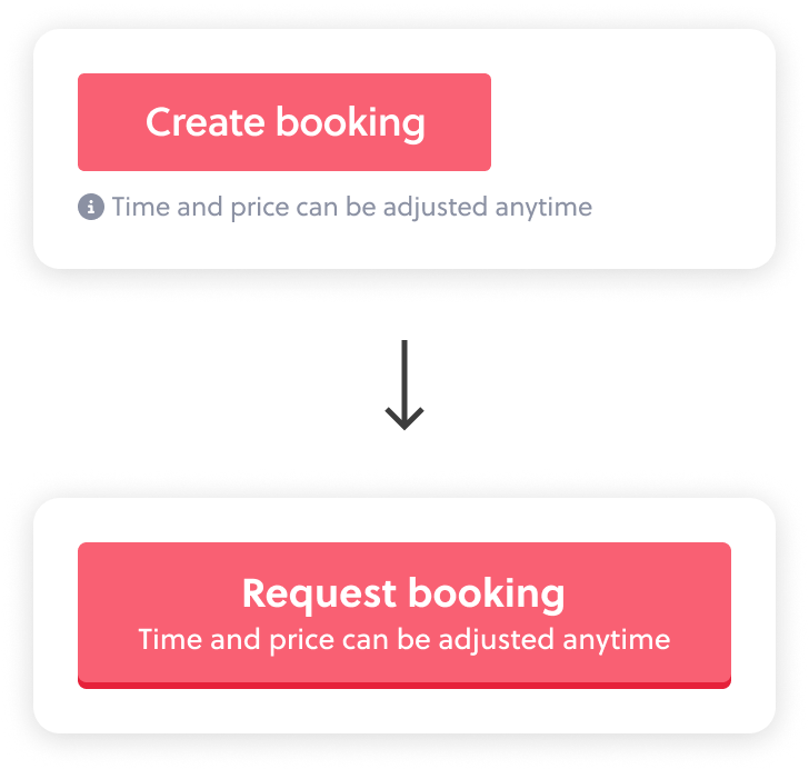 Before and after CTA button comparison