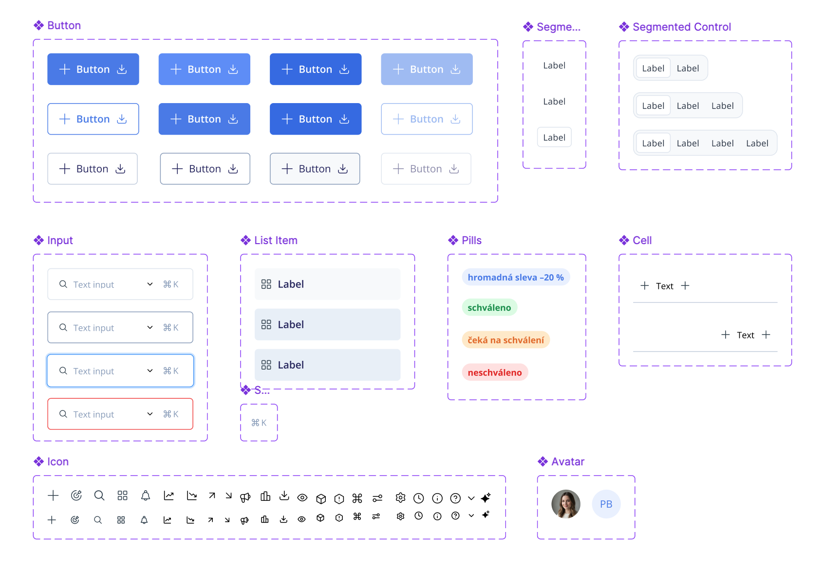 Disivo design system components