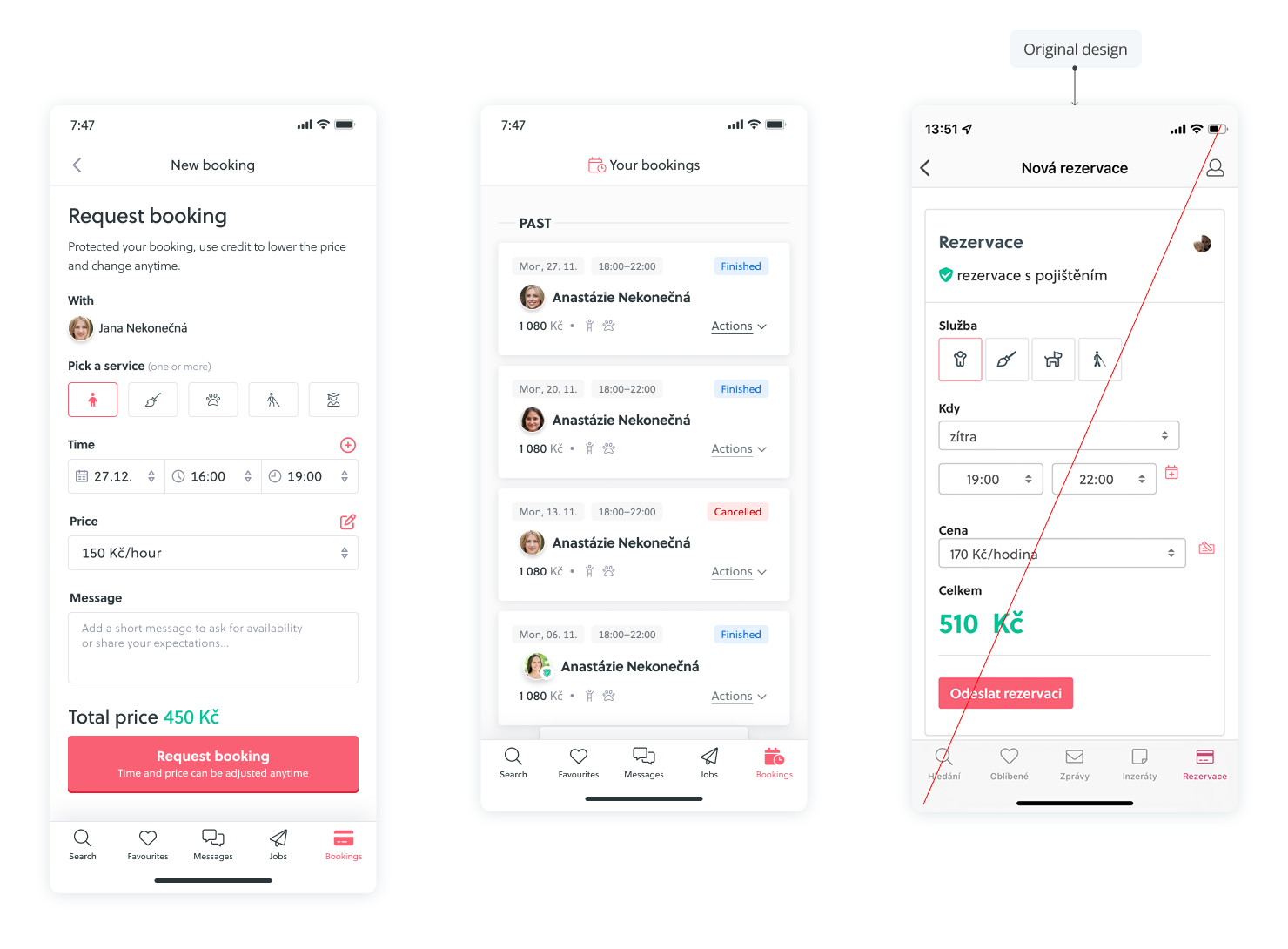 Booking flow annotations